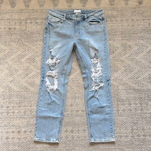 Studio Blue Heavily Distressed Denim